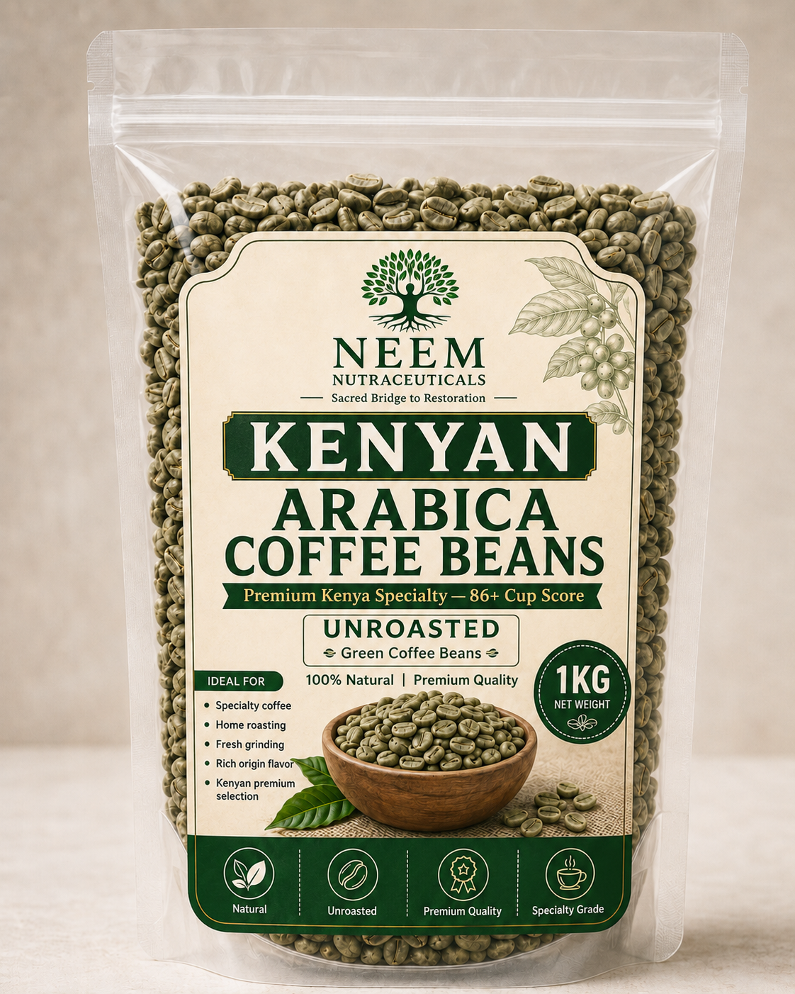 Kenyan Arabica Coffee - Unroasted (Green Beans)