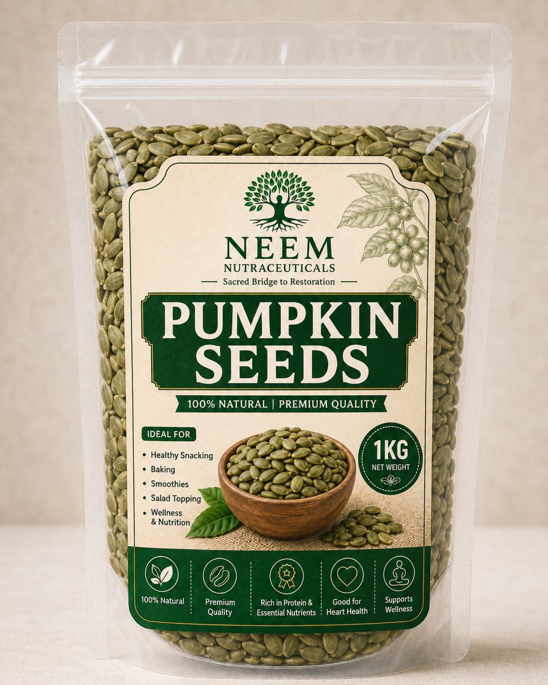 Pumpkin Seeds (Pepitas) - Raw & Natural